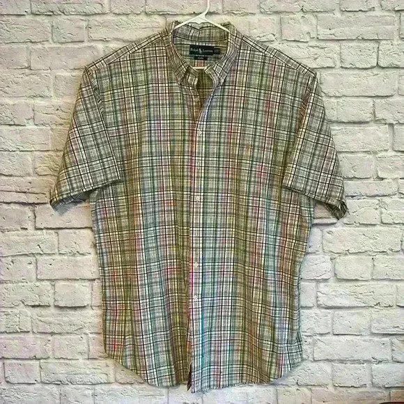 Ralph Lauren Button Down Green and Orange Size XXL - Picture 1 of 8